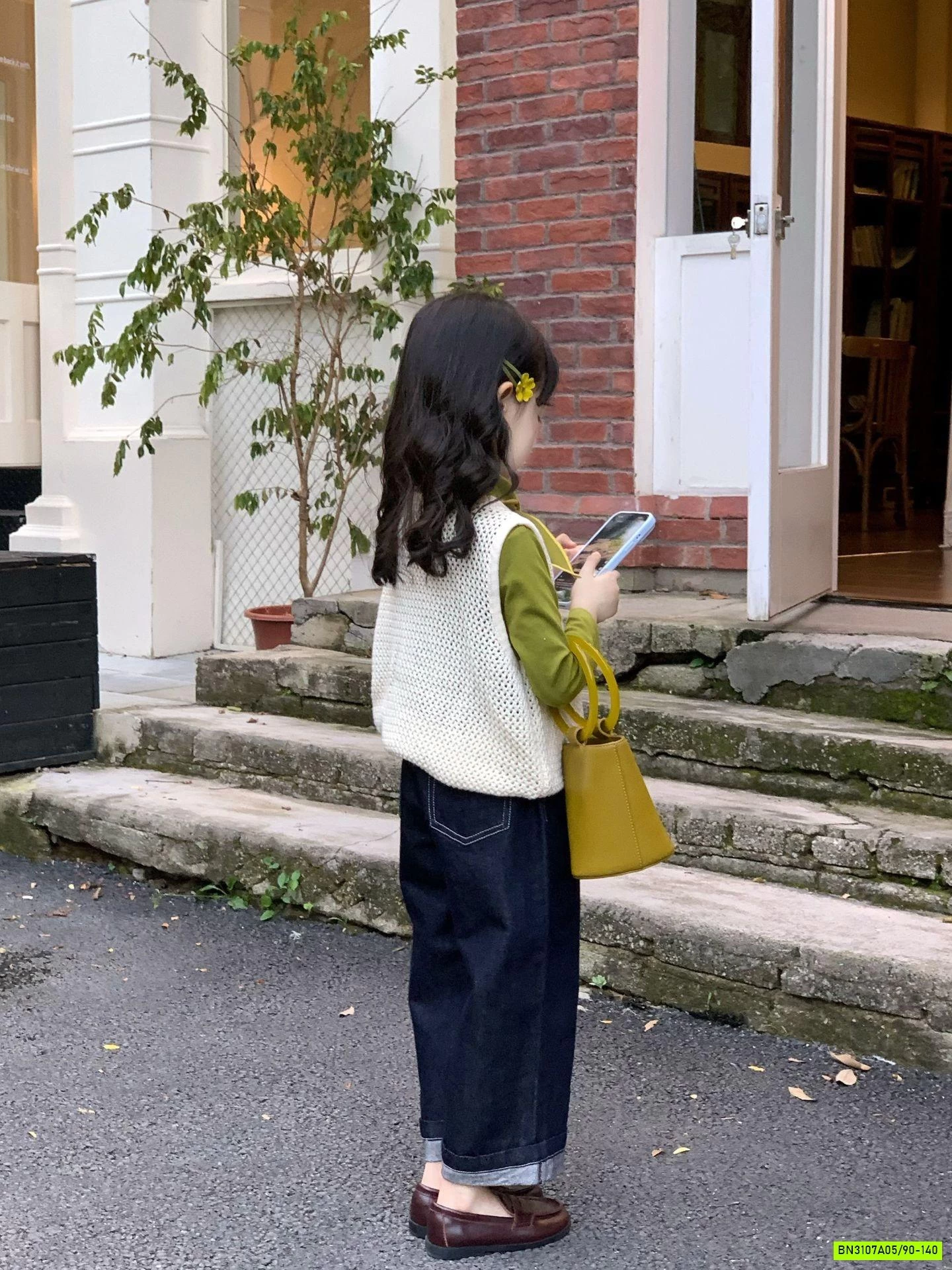 SÉT ÁO NỈ XANH MIX JEANS SUÔNG