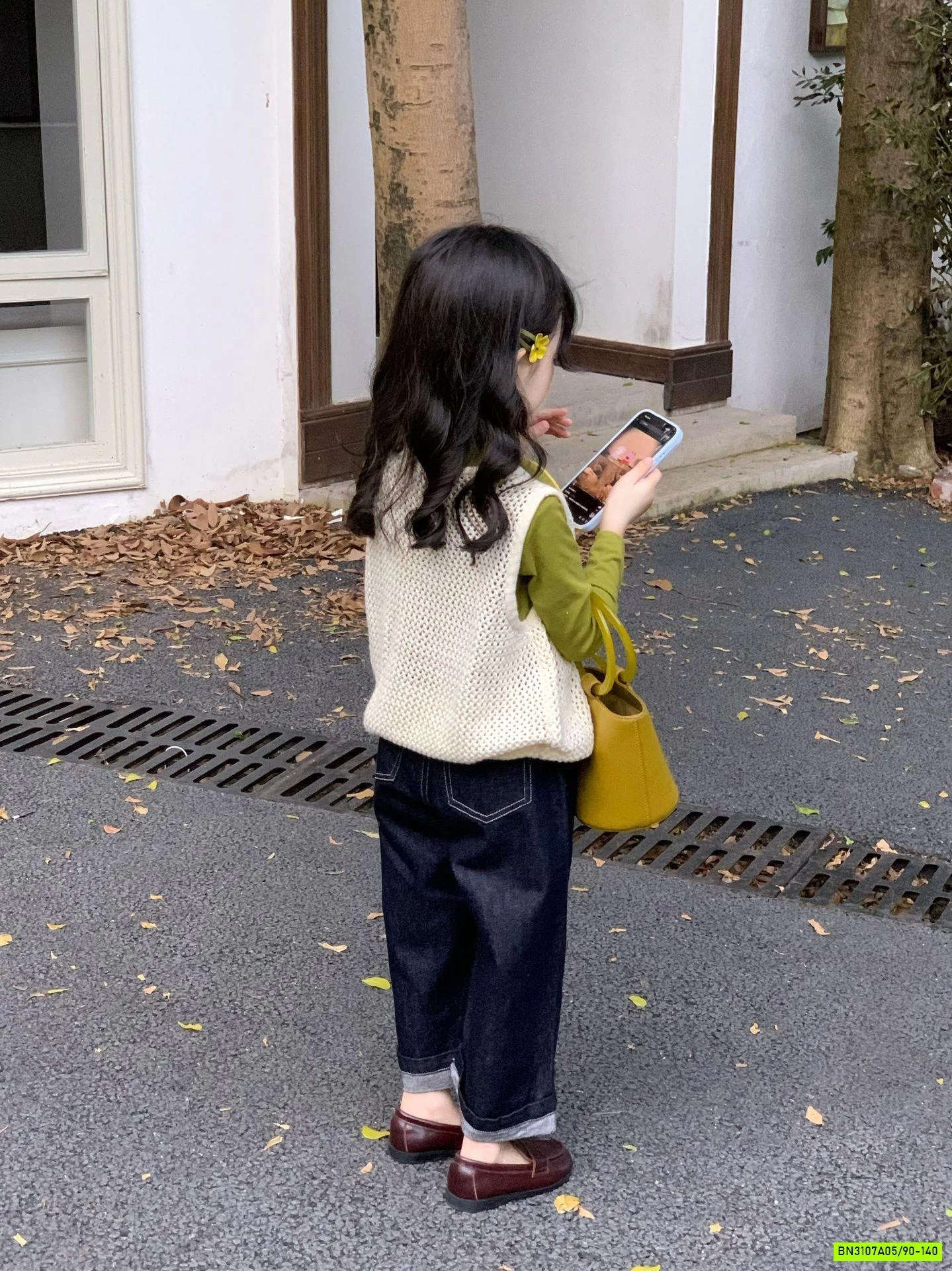 SÉT ÁO NỈ XANH MIX JEANS SUÔNG