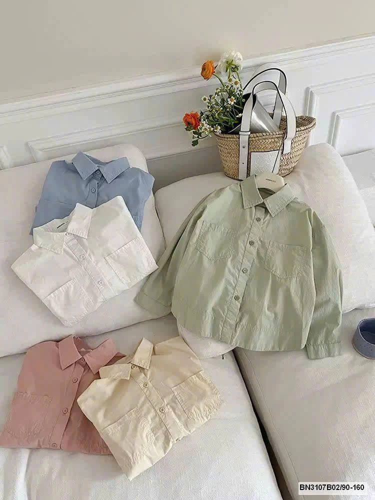 Áo sơ mi cho bé hãng AMBB 24S090