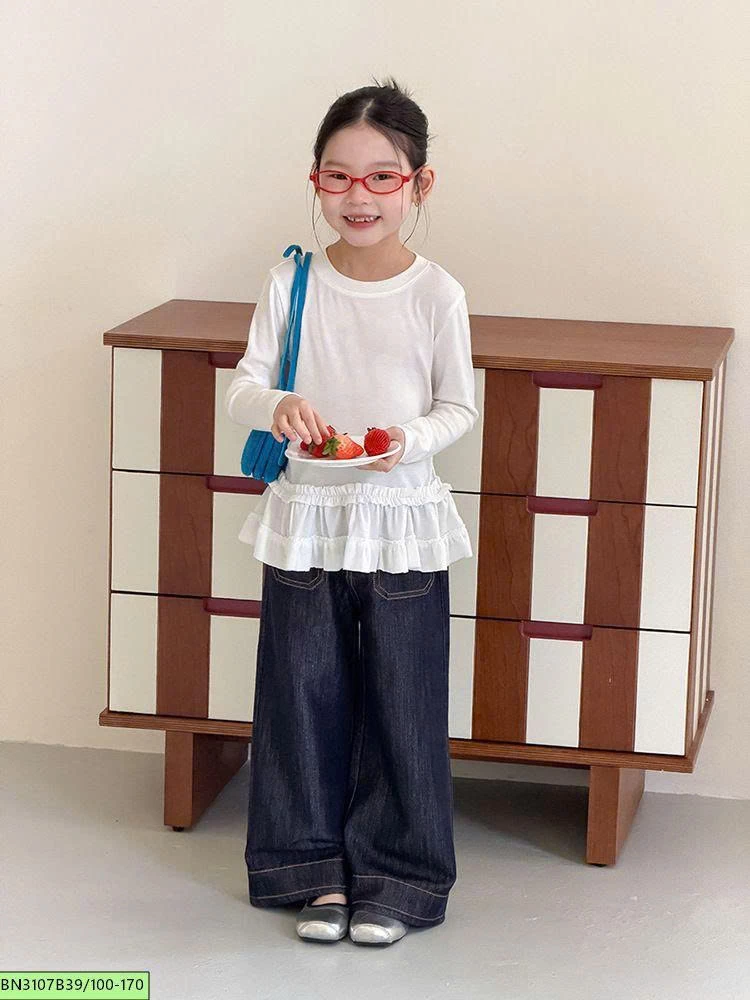 QUẦN JEAN XANH ĐẬM CHỈ NỔI AMBB 26A074