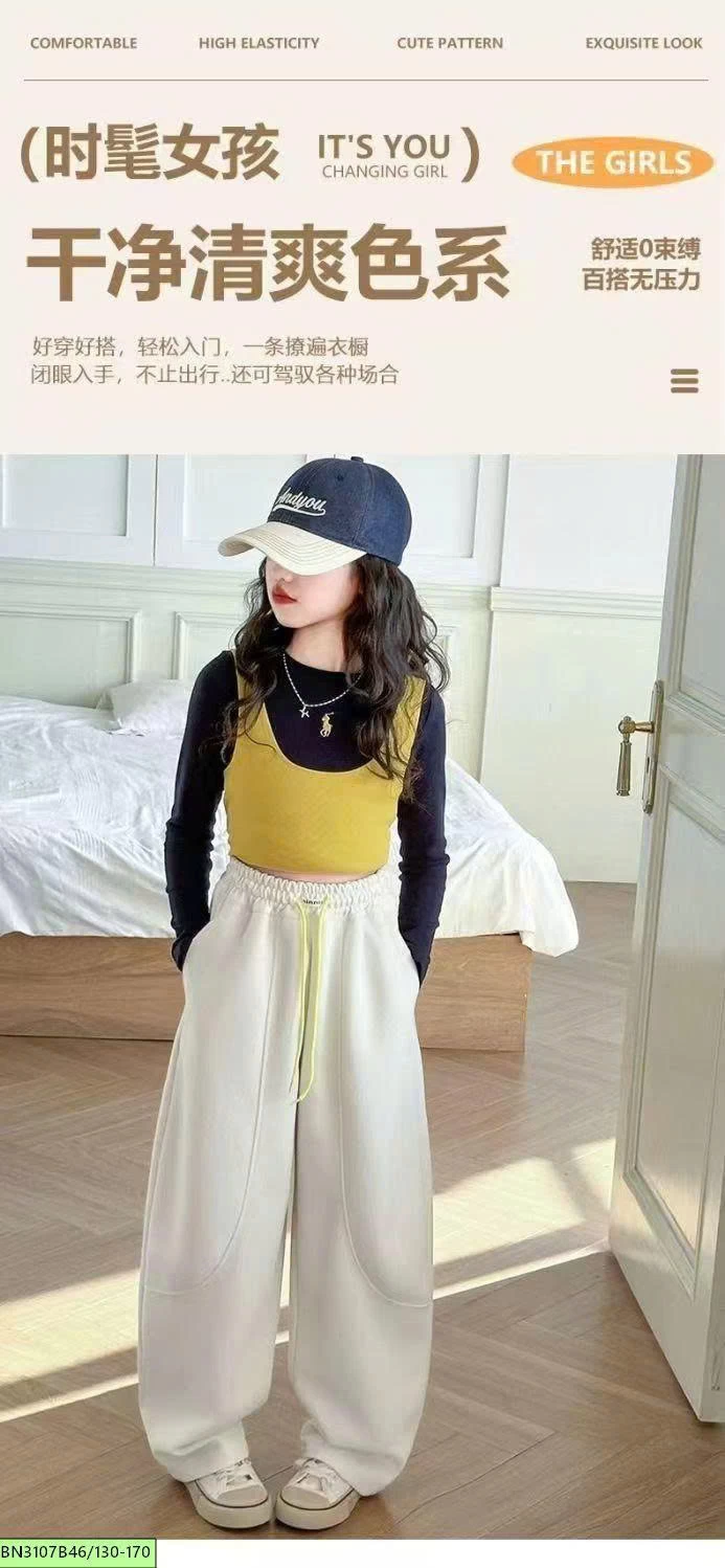 QUẦN NỈ THỂ THAO CHO BÉ GÁI
