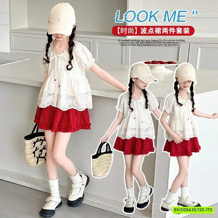 SET ÁO BABYDOLL MIX SHORT ĐỎ VIỀN BÈO