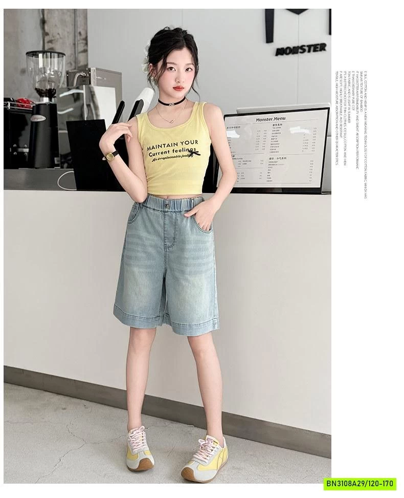 JEANS LỬNG NGANG GỐI THÊU NƠ SZ ĐẠI