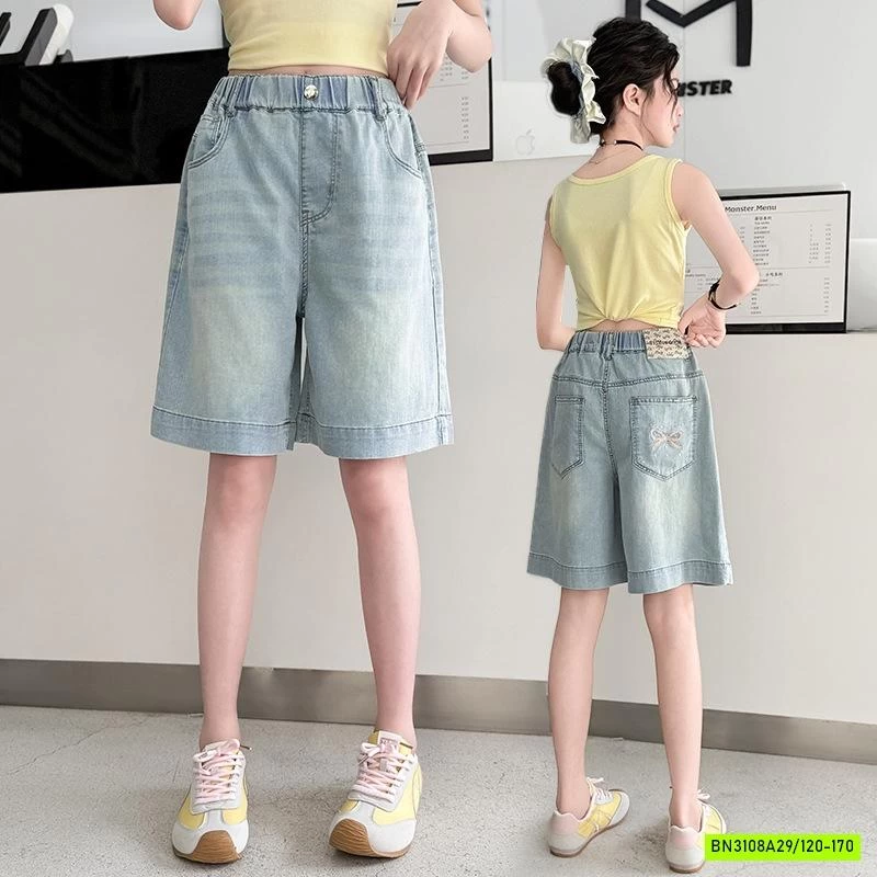 JEANS LỬNG NGANG GỐI THÊU NƠ SZ ĐẠI