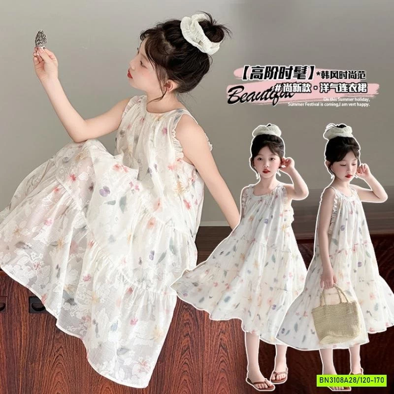 ĐẦM VOAN HOA CỔ YẾM SZ ĐẠI