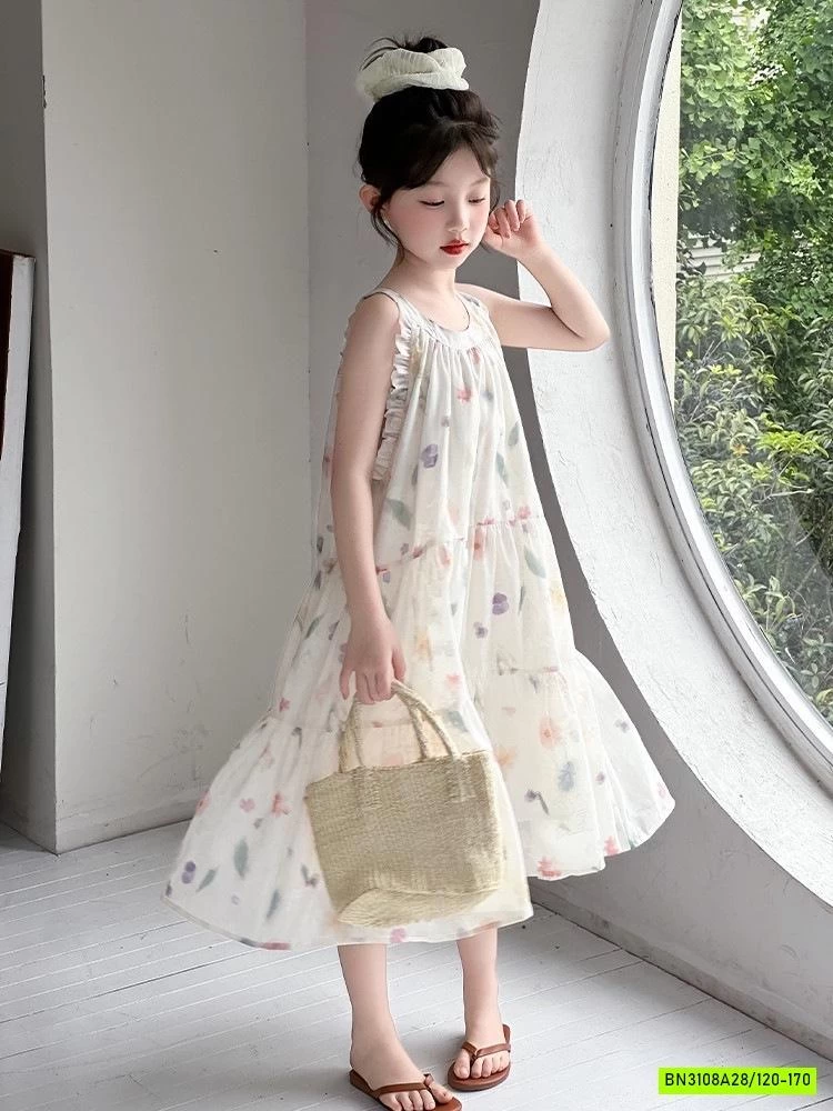 ĐẦM VOAN HOA CỔ YẾM SZ ĐẠI