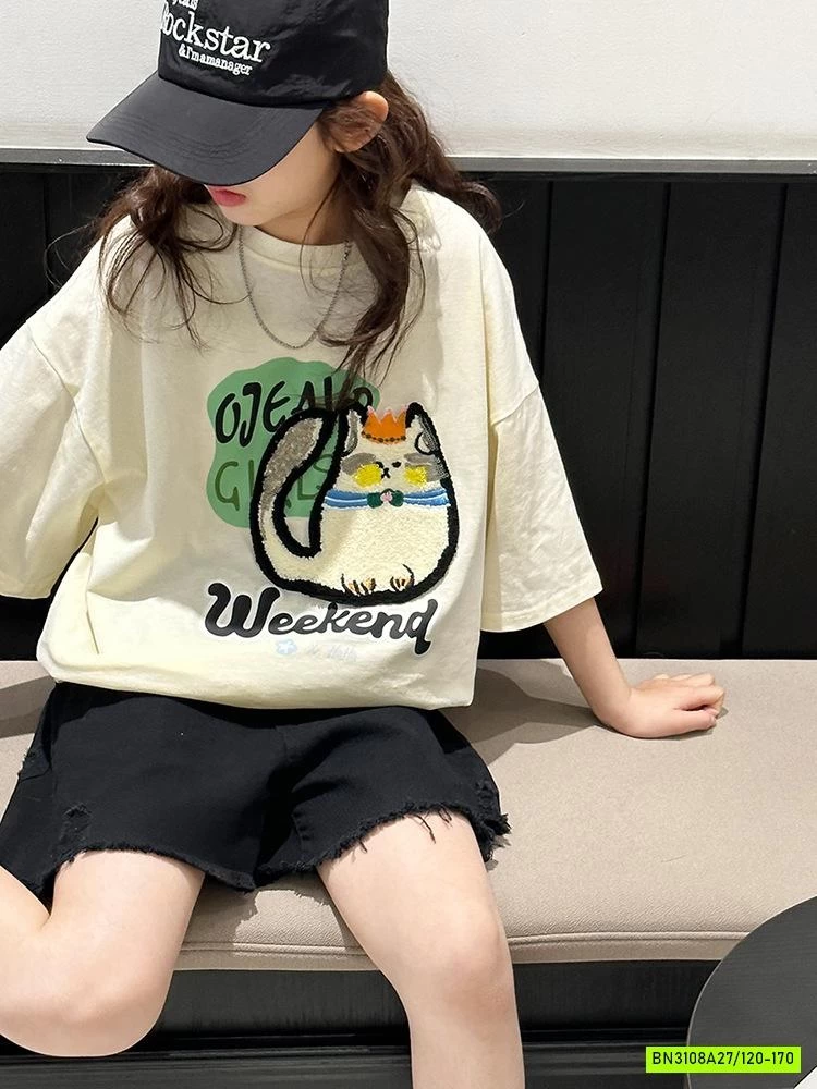 ÁO THUN MÈO WEEKEND SZ ĐẠI