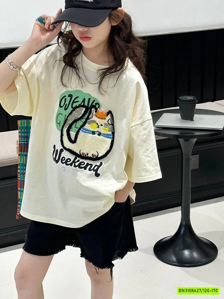 ÁO THUN MÈO WEEKEND SZ ĐẠI