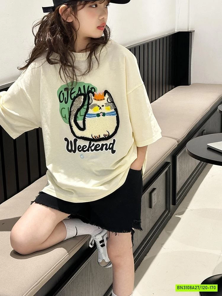 ÁO THUN MÈO WEEKEND SZ ĐẠI