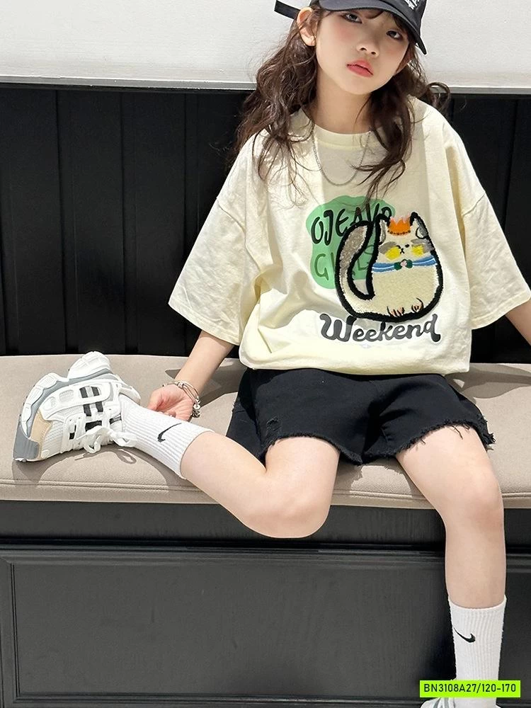 ÁO THUN MÈO WEEKEND SZ ĐẠI