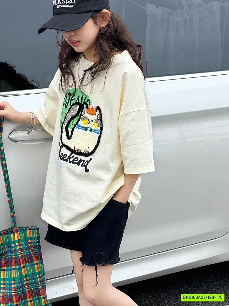 ÁO THUN MÈO WEEKEND SZ ĐẠI