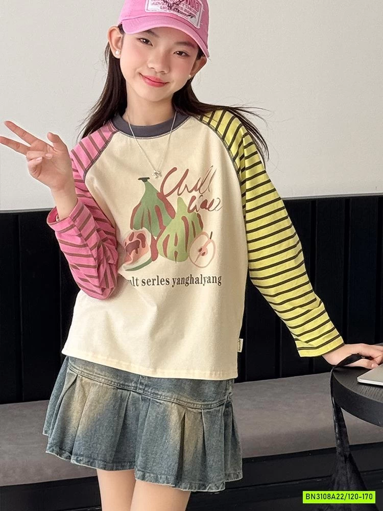 ÁO THUN TAY KẺ PHỐI MÀU SZ ĐẠI