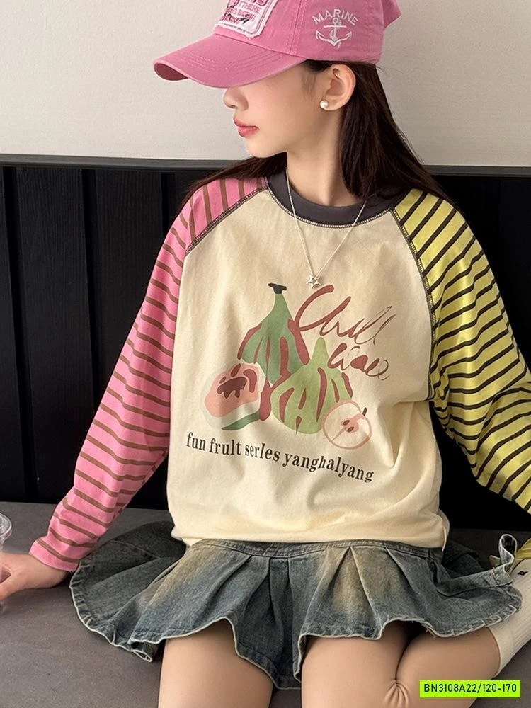 ÁO THUN TAY KẺ PHỐI MÀU SZ ĐẠI