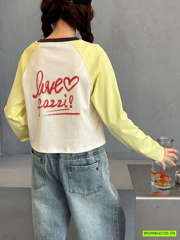 CROPTOP SNOOPY PHỐI MÀU TAY SZ ĐẠI