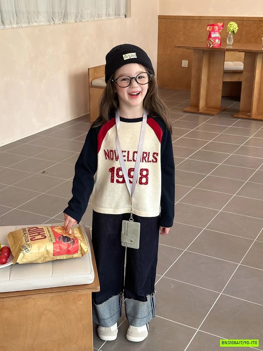 ÁO LEN PHỐI MÀU TAY 25F073 AMBB