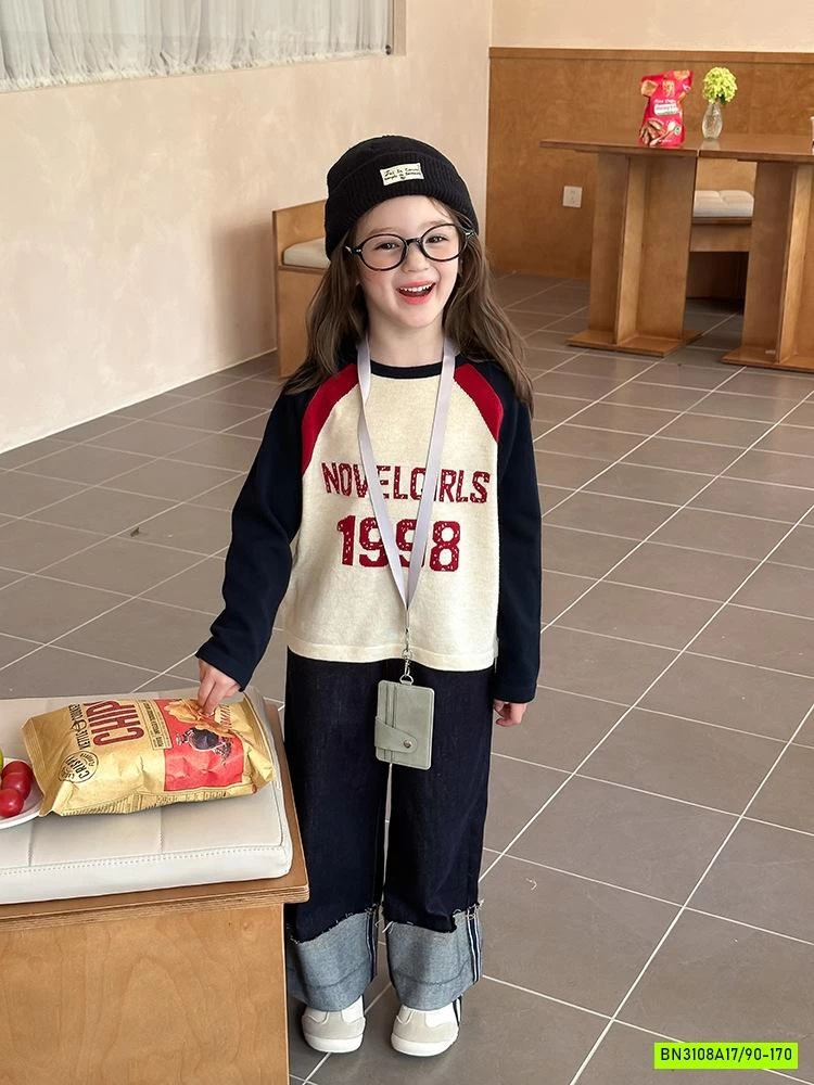 ÁO LEN PHỐI MÀU TAY 25F073 AMBB