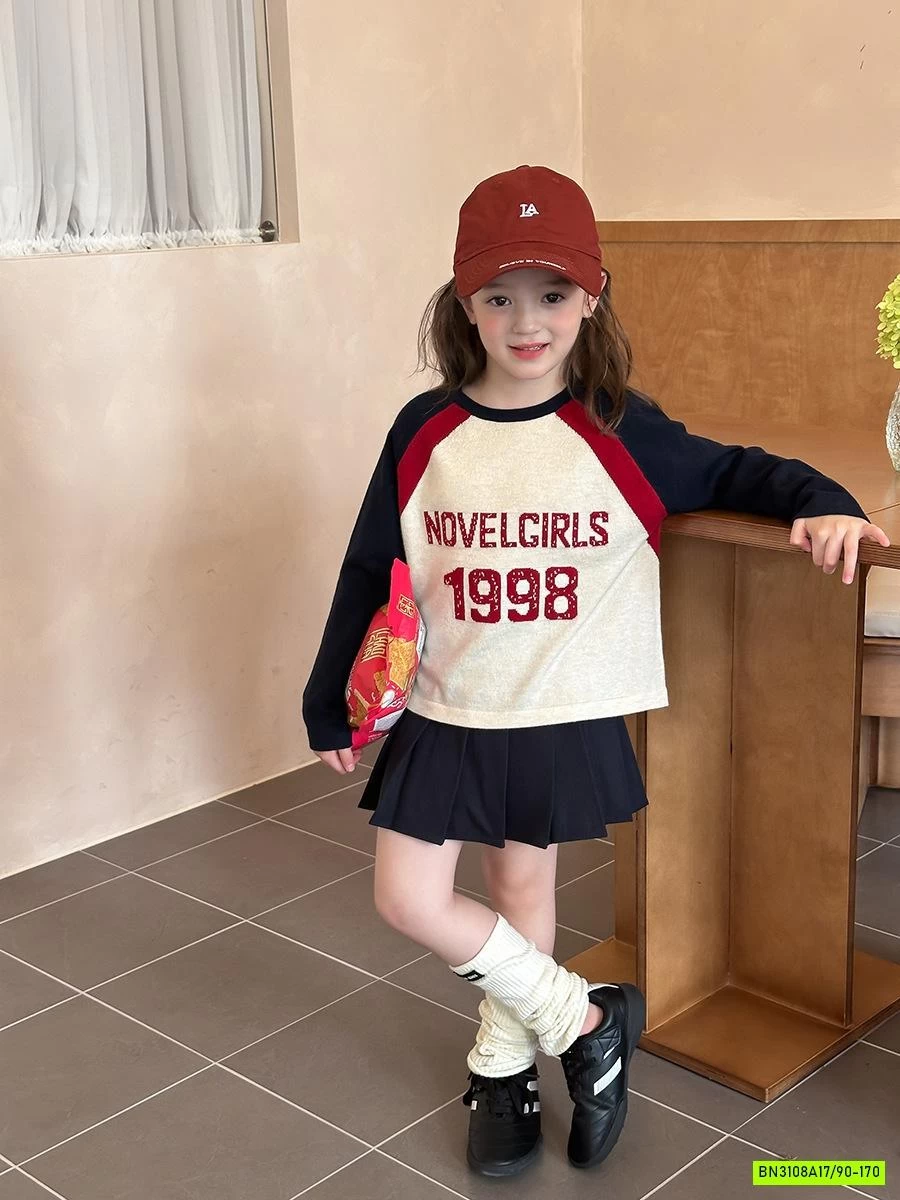 ÁO LEN PHỐI MÀU TAY 25F073 AMBB