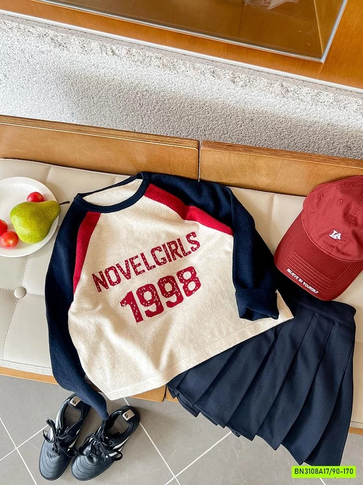 ÁO LEN PHỐI MÀU TAY 25F073 AMBB