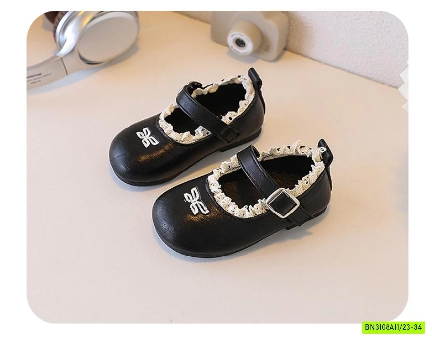 GIÀY BÚP BÊ VIỀN REN THÊU BÉ GÁI