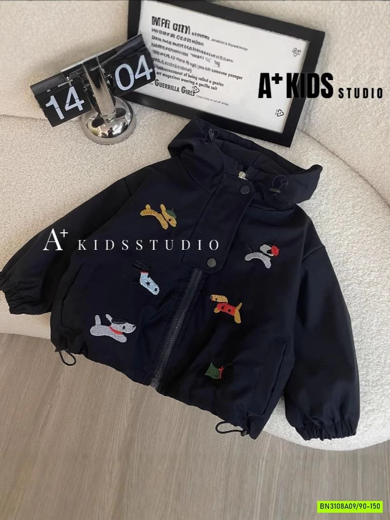 KHOÁC GIÓ THÊU CÚN