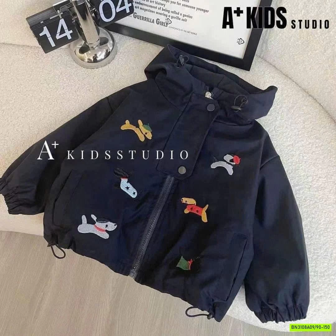 KHOÁC GIÓ THÊU CÚN