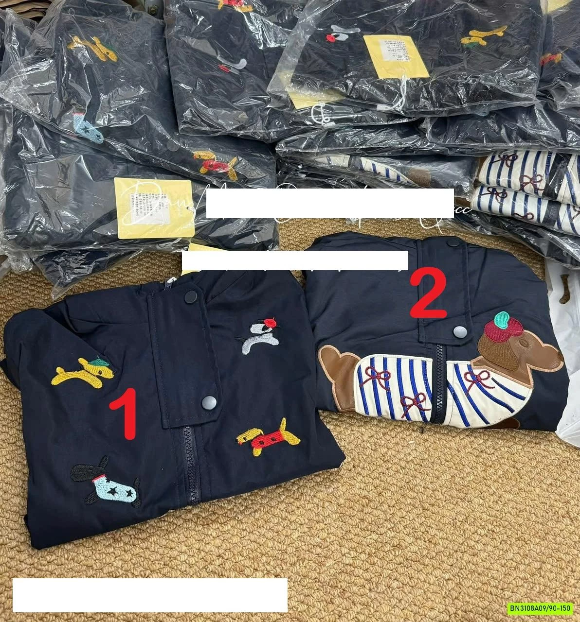 KHOÁC GIÓ THÊU CÚN