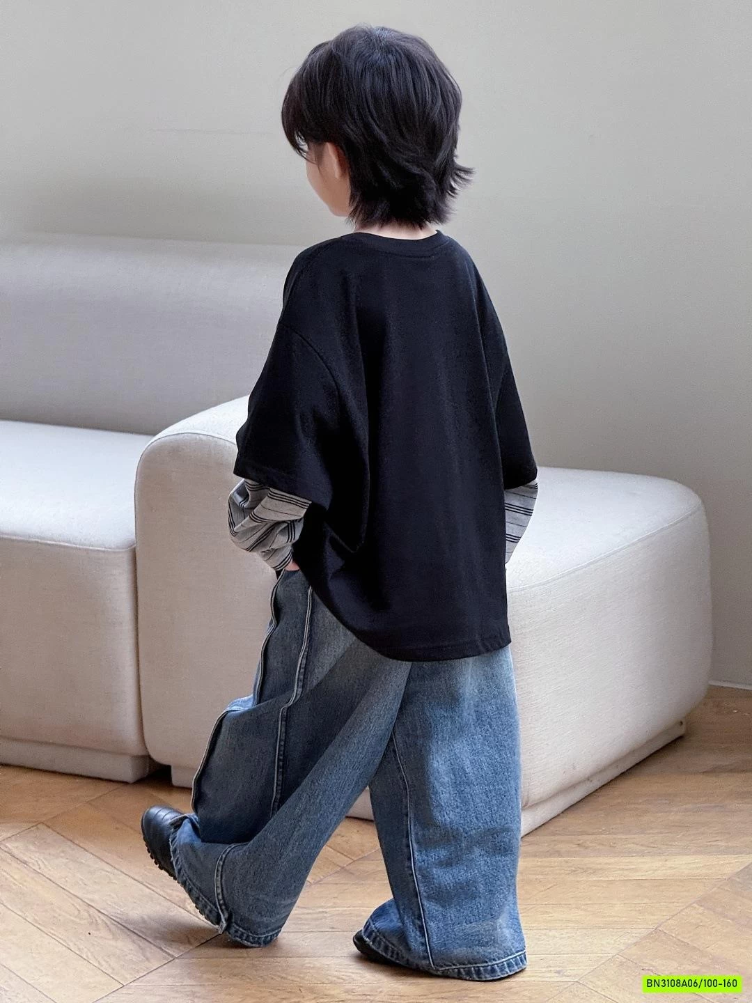 ÁO THUN GIẢ 2 LỚP TAY KẺ