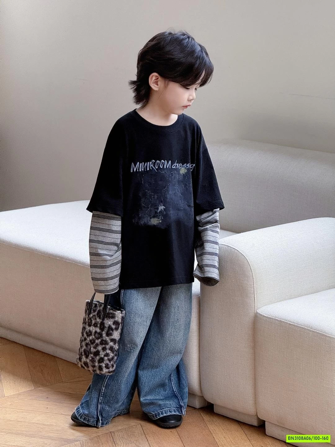 ÁO THUN GIẢ 2 LỚP TAY KẺ