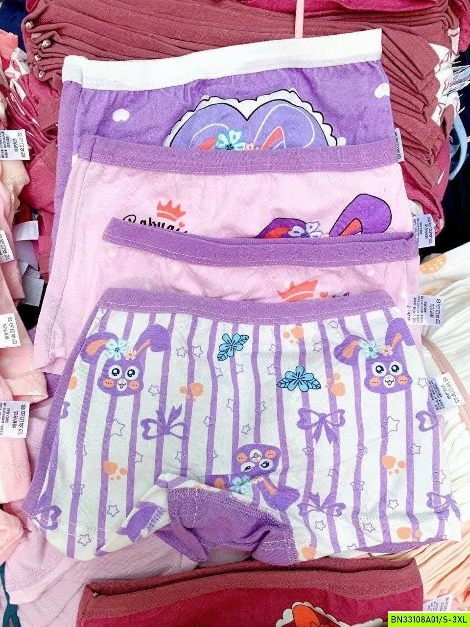 SET 4 CHIP ĐÙI BÉ GÁI BẢNG MÀU MỚI