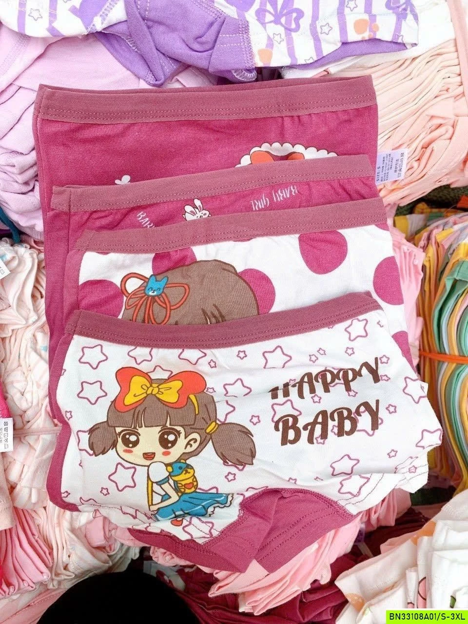 SET 4 CHIP ĐÙI BÉ GÁI BẢNG MÀU MỚI