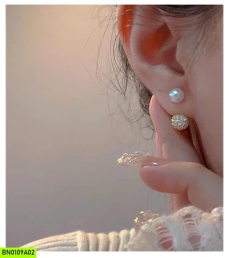 KHUYÊN TAI BẠC 925 LNIEER MIX NGỌC