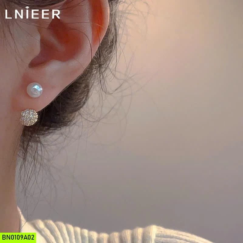 KHUYÊN TAI BẠC 925 LNIEER MIX NGỌC