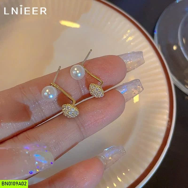 KHUYÊN TAI BẠC 925 LNIEER MIX NGỌC