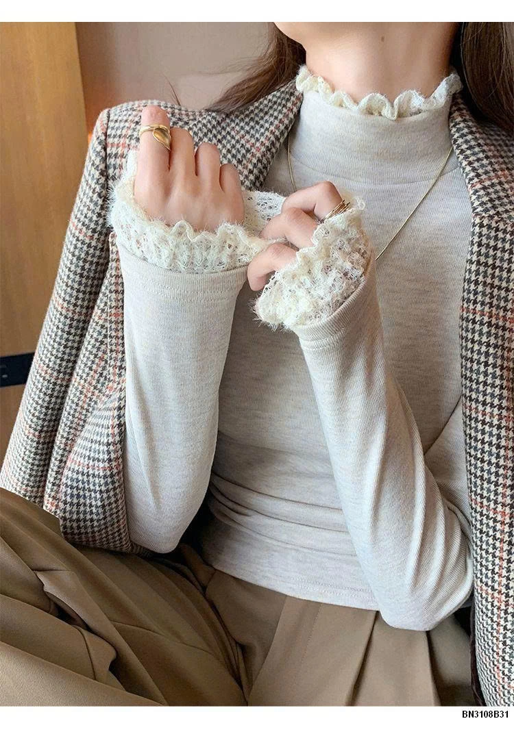 Áo giữ nhiệt cổ ren