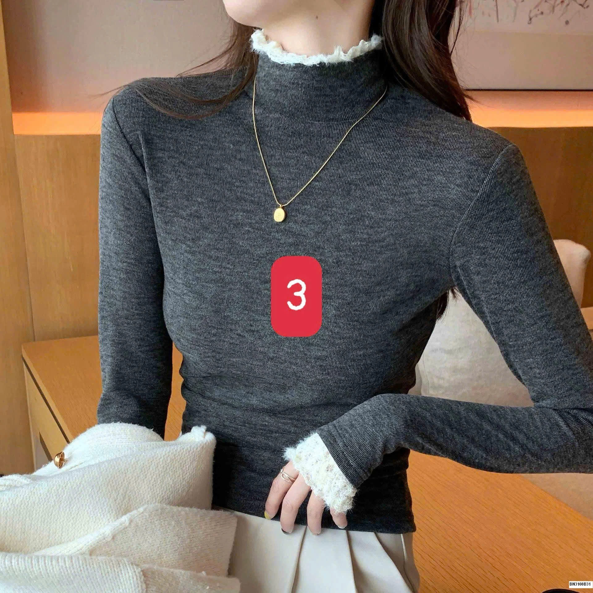 Áo giữ nhiệt cổ ren