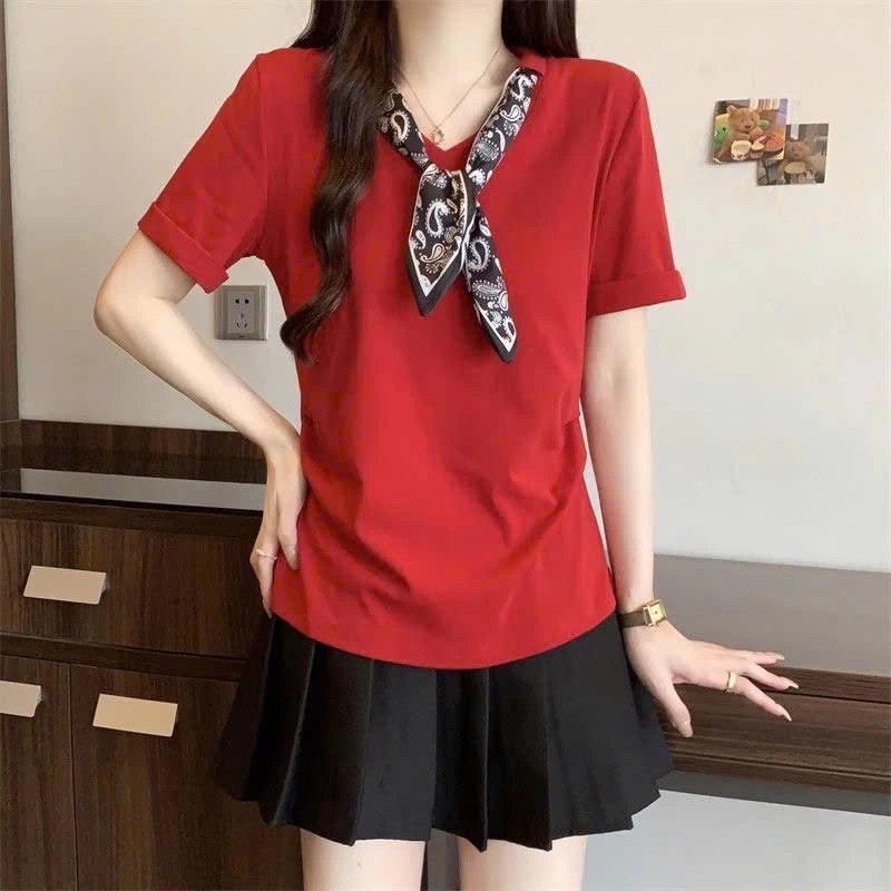 Áo cổ nơ tay hến nhà IN BLUE