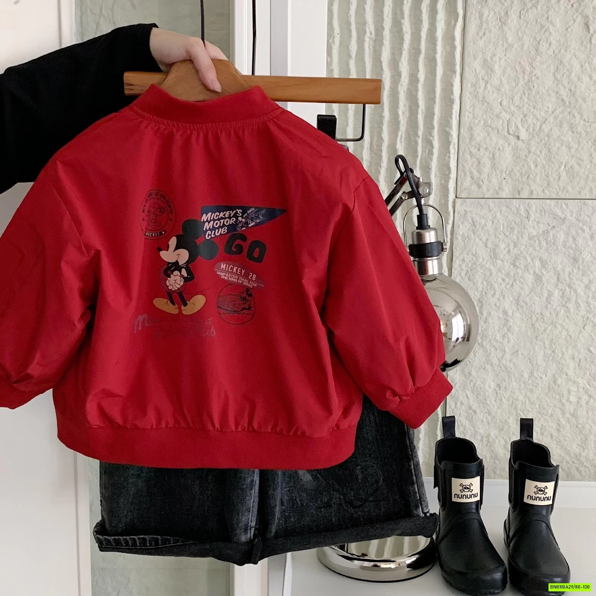KHOÁC BOMBER ĐỎ MICKEY