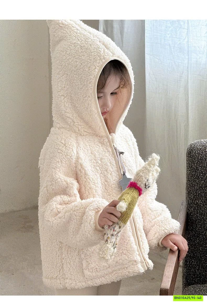 ÁO KHOÁC LÔNG CỪU LÓT NỈ LIỀN MŨ