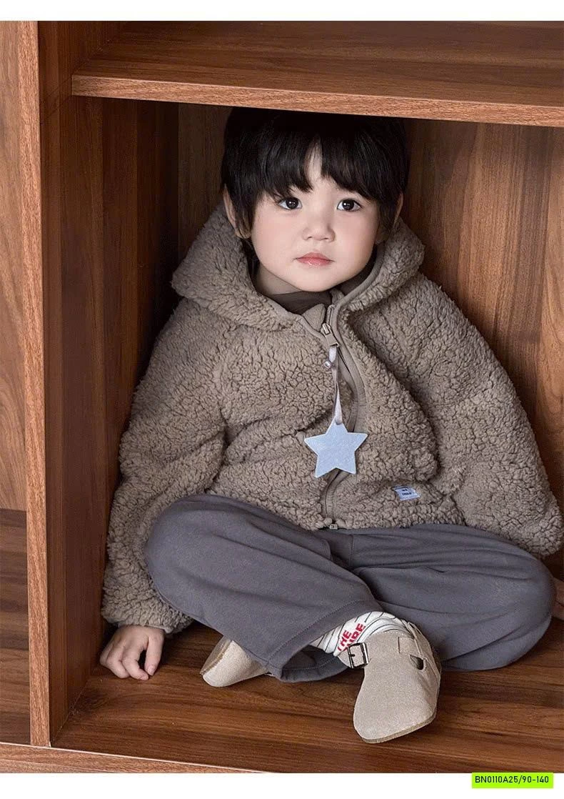 ÁO KHOÁC LÔNG CỪU LÓT NỈ LIỀN MŨ