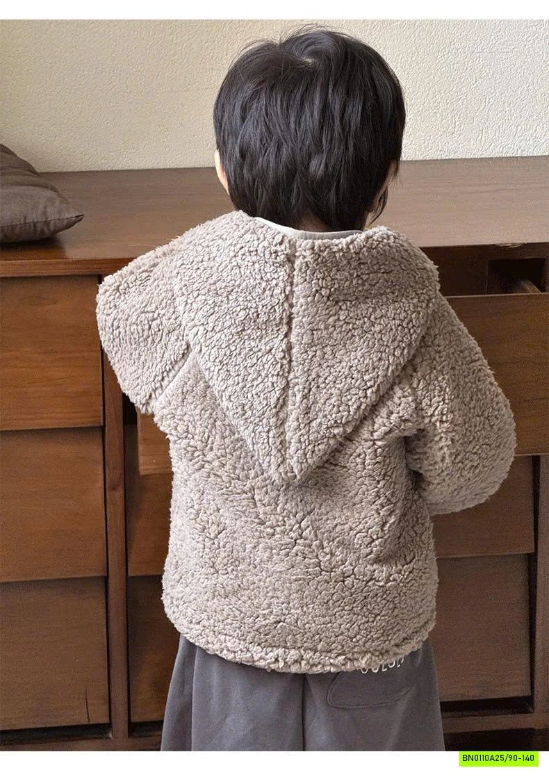 ÁO KHOÁC LÔNG CỪU LÓT NỈ LIỀN MŨ