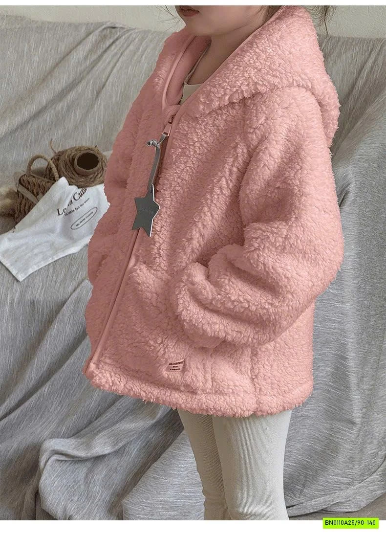 ÁO KHOÁC LÔNG CỪU LÓT NỈ LIỀN MŨ
