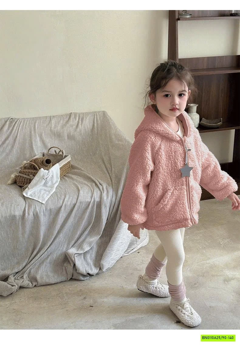 ÁO KHOÁC LÔNG CỪU LÓT NỈ LIỀN MŨ