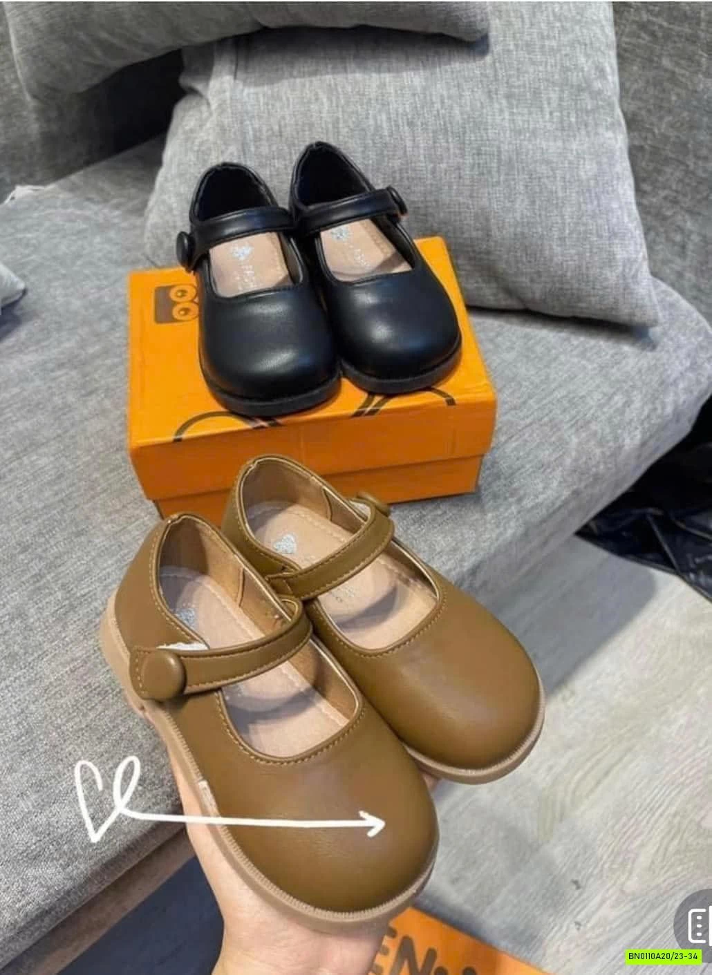 GIÀY BÚP BÊ TRƠN QUAI DÁN