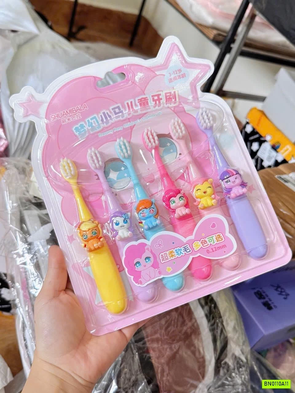 SÉT 6 BÀN CHẢI PONY DỄ THƯƠNG