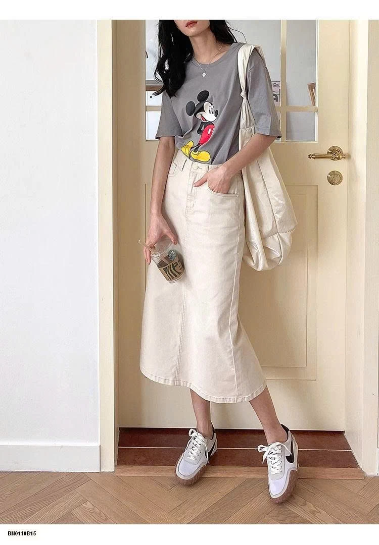 CHÂN VÁY CHỮ A DÁNG DÀI