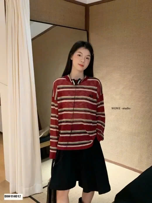 ÁO THUN KẺ DÁNG RỘNG WGWE