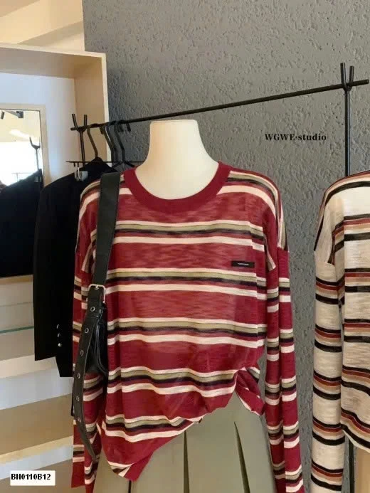 ÁO THUN KẺ DÁNG RỘNG WGWE