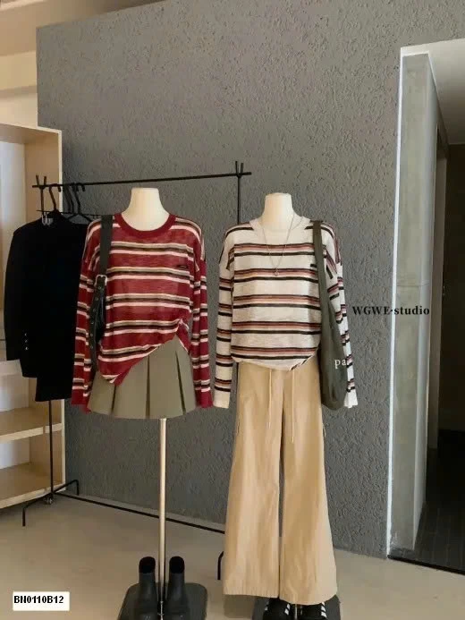 ÁO THUN KẺ DÁNG RỘNG WGWE