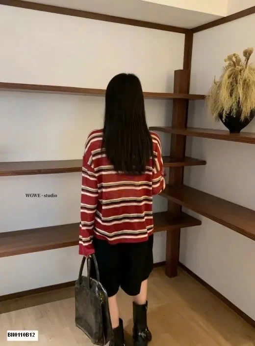 ÁO THUN KẺ DÁNG RỘNG WGWE