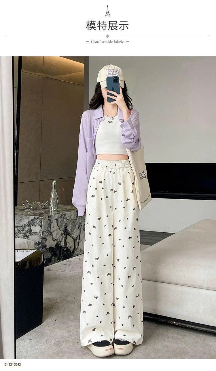 QUẦN SUÔNG HỌA TIẾT